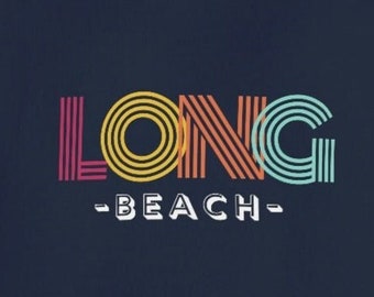 Long Beach retro Unisex Heavy Blend Crewneck Sweatshirt, crew neck sweat shirt, vintage style, LBC, city sweats