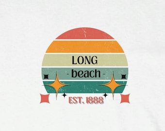 LBC t-shirt Long Beach (CA) Unisex for men and women, Cotton Tee - vintage style, Long Beach t-shirt, short sleeve tee, short sleeve t-shirt