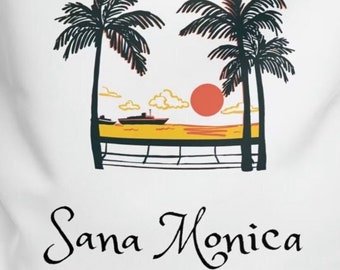 Santa Monica beach or shopping Tote Bag, for beach, books, gifts, visitors, SMC college students, book bag, small tote, shopping bag
