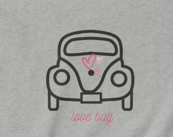 children's, kids, little t-shirt - Love Bug Valentine's Day Kids Heavy Cotton Tee