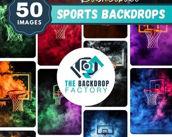 50 Basketball Digital Backdrops for Sports Photography, Basketball Background for Basketball Banner, Digital Background, Sports Backdrop