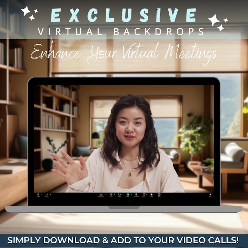 20 Modern Home Office Zoom Background, Virtual Background, Teams ...