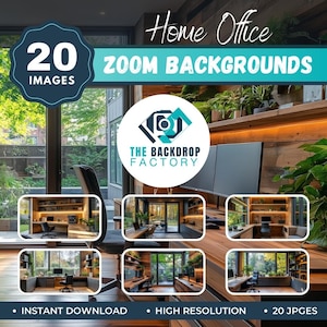 20 Home Office Zoom Background | Office Zoom Backgrounds, Zoom Virtual Background, Teams Background, Video Backdrop, Teams Background
