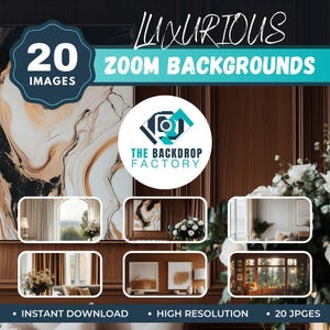 20 Luxurious Zoom Virtual Background Bundle | HD Quality | Personalize Your Video Virtual background | Easy to Use Remote Work Solution