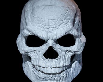 Máscara de calavera del revés – Máscara de calavera espeluznante impresa en 3D / Diseño de terror único / Inquietante efecto del revés / Lista para Halloween