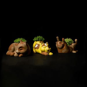 Cat Planter – Cute Cat Shaped Pot | Desk & Home Décor | Succulent Gift