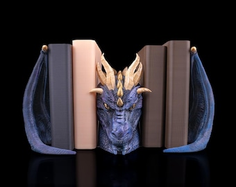 Sujetalibros "Fin del Tesoro": Decoración de estantería de fantasía, acento de biblioteca mítico