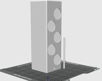 HydroCore 5: Sistema hidropónico de precisión de 5 cápsulas con varilla medidora integrada.