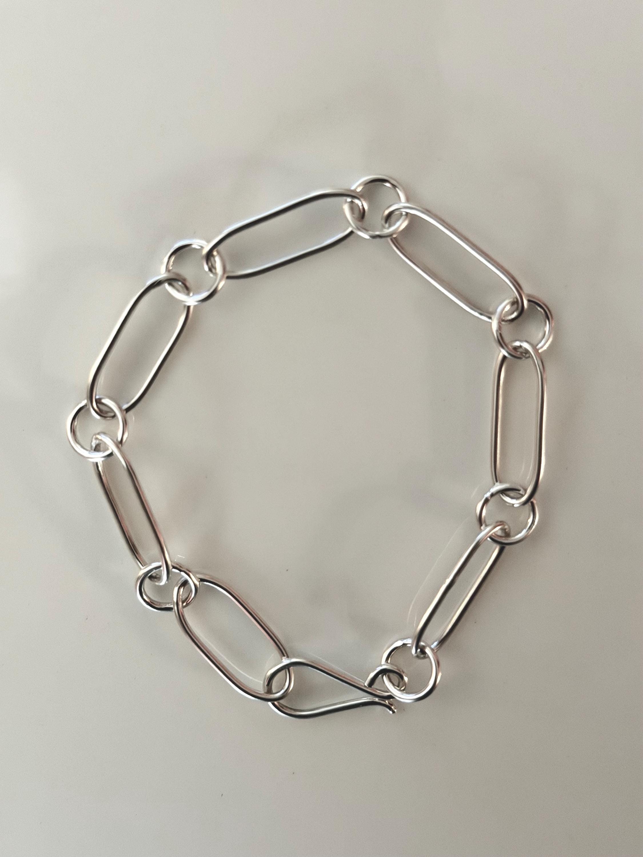 Sterling Silver Trombone Link Bracelet - Etsy