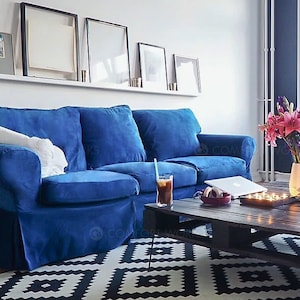 Signature Velvet Replacement Sofa Covers For The IKEA Ektorp Series: Armchair, Loveseat, 3-Seater, Sectional, Footstool