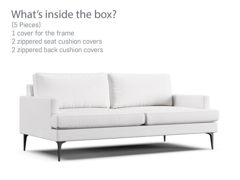 Slipcover for West Elm Andes Sofa Custom Replacement Cotton Etsy