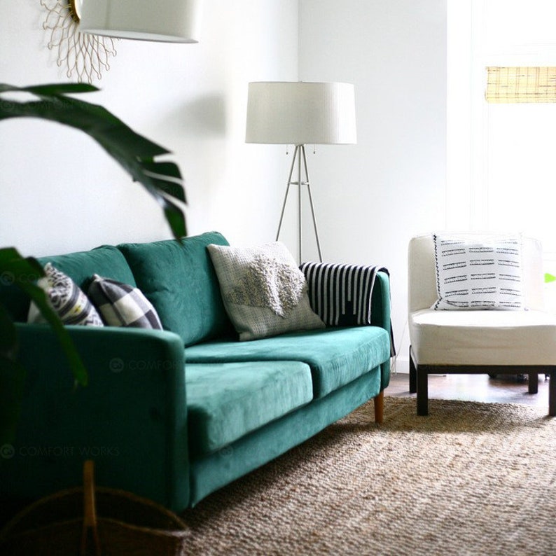 Velvet IKEA Karlstad Slipcovers Replacement Sofa Covers for | Etsy