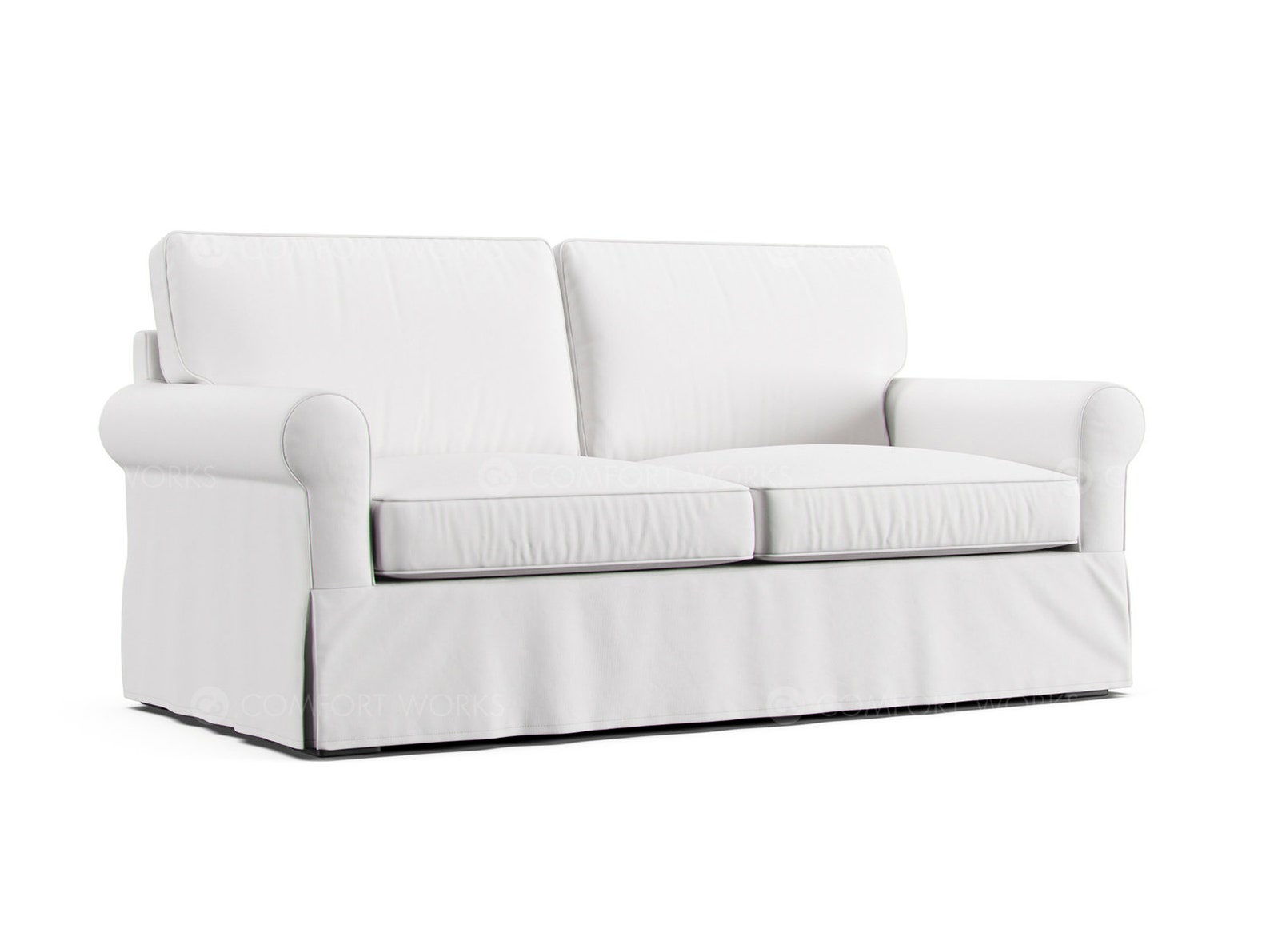 PB Buchanan Roll Arm Slipcovered Loveseat Cover Slipcover Etsy