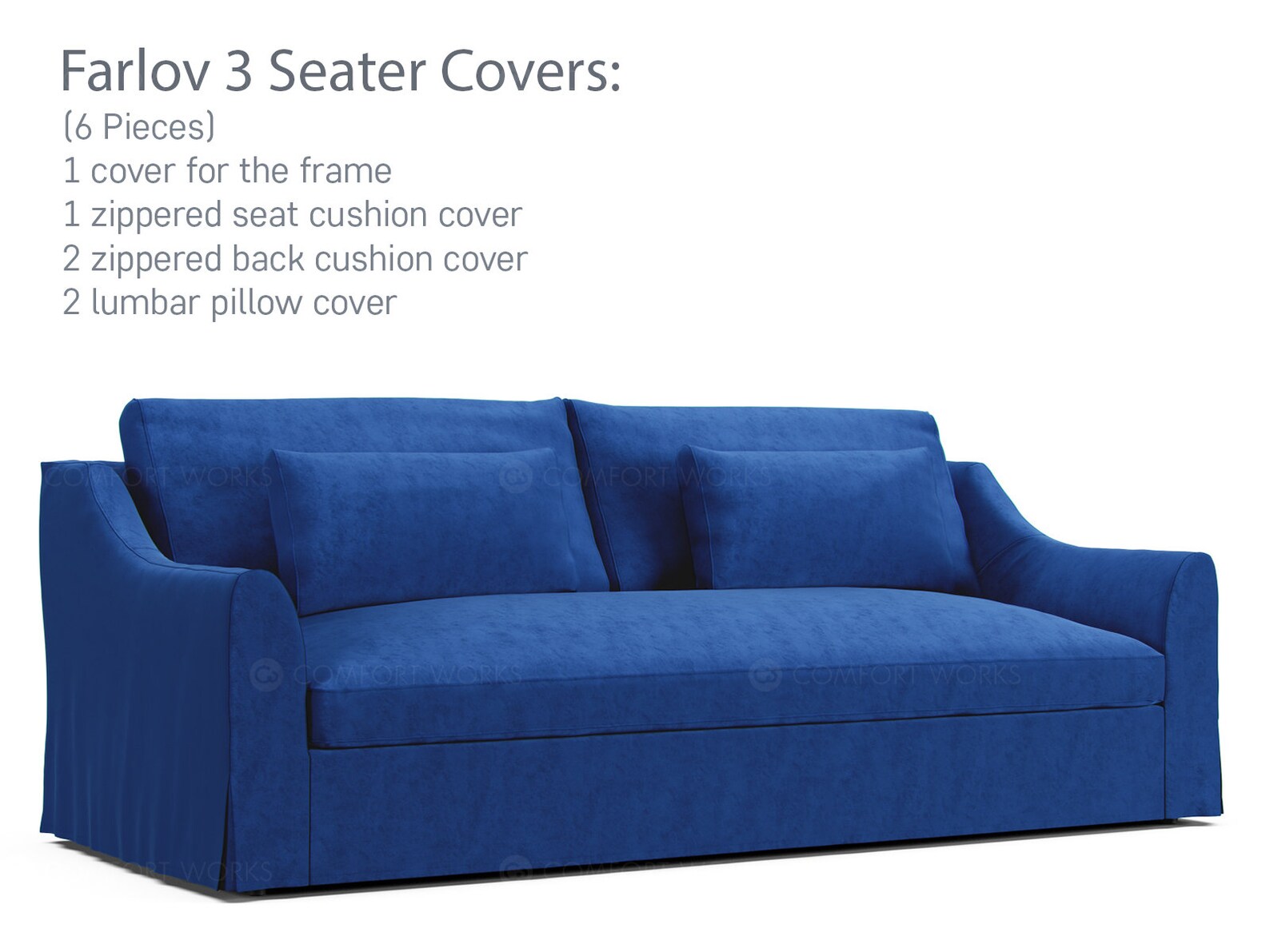 Velvet IKEA Farlov Slipcovers Replacement Sofa Covers for Etsy
