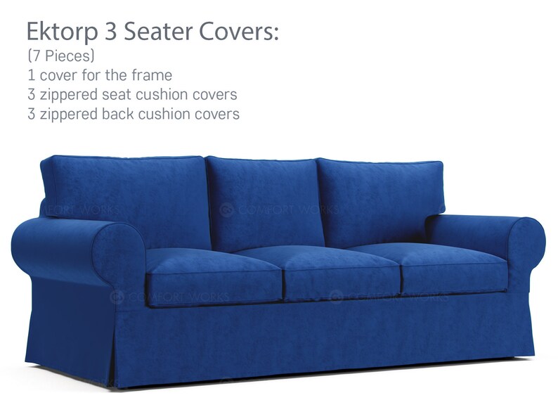 Velvet IKEA Ektorp Slipcovers Replacement Sofa Covers For The Etsy