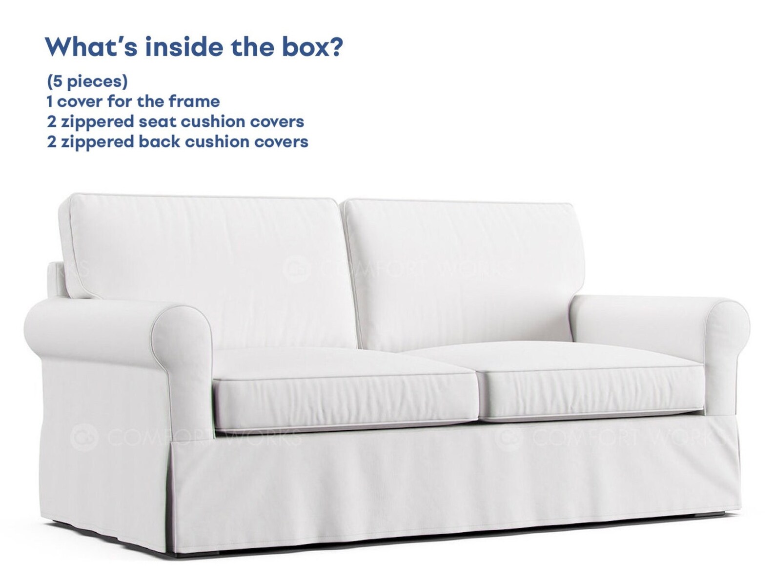 PB Buchanan Roll Arm Slipcovered Loveseat Cover Slipcover Etsy