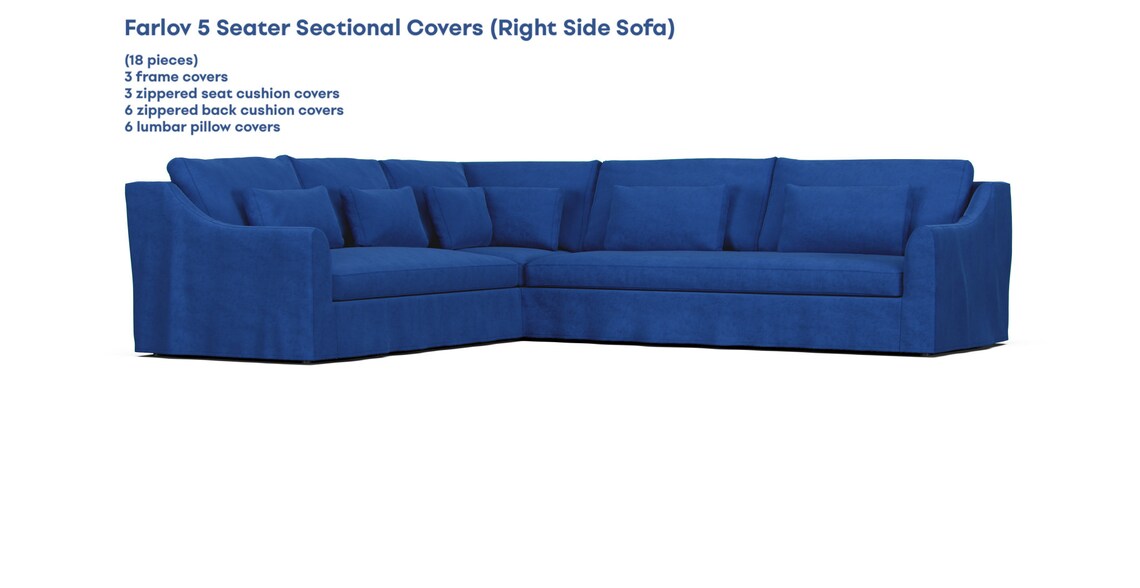 Velvet IKEA Farlov Slipcovers Replacement Sofa Covers for Etsy