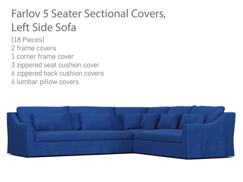 Velvet IKEA Farlov Slipcovers Replacement Sofa Covers for Etsy