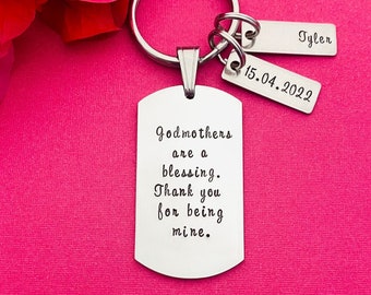 Personalised Godmother Gift - Godmother Gift - Baptism Gift - Christening Gift - Thank You Gift - Godparent Gift - Gift for Godparents