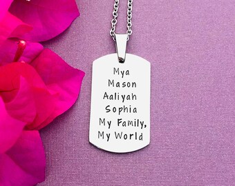 Mens personalised necklace - Dog tag necklace for men - Mens custom necklace - Mens necklace - Custom mens jewellery - Fathers Day Gift