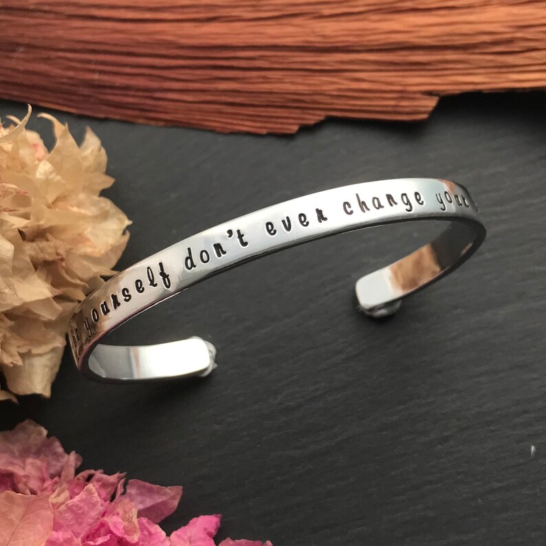 Personalised Cuff Bracelet Quote Bracelet Motivational Etsy Australia