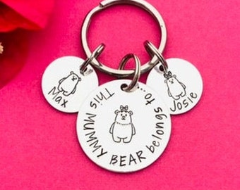 Mummy Bear Keychain - Mother's Day Gift - Personalised Keyring for Mum - Mum Gifts Mother's Day - Personalised Mother's Day Gift