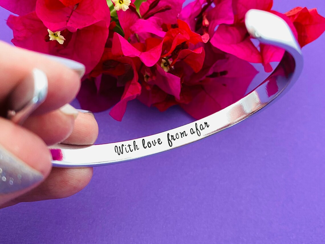 Personalised Cuff Bracelet Quote Bracelet Motivational Etsy Australia