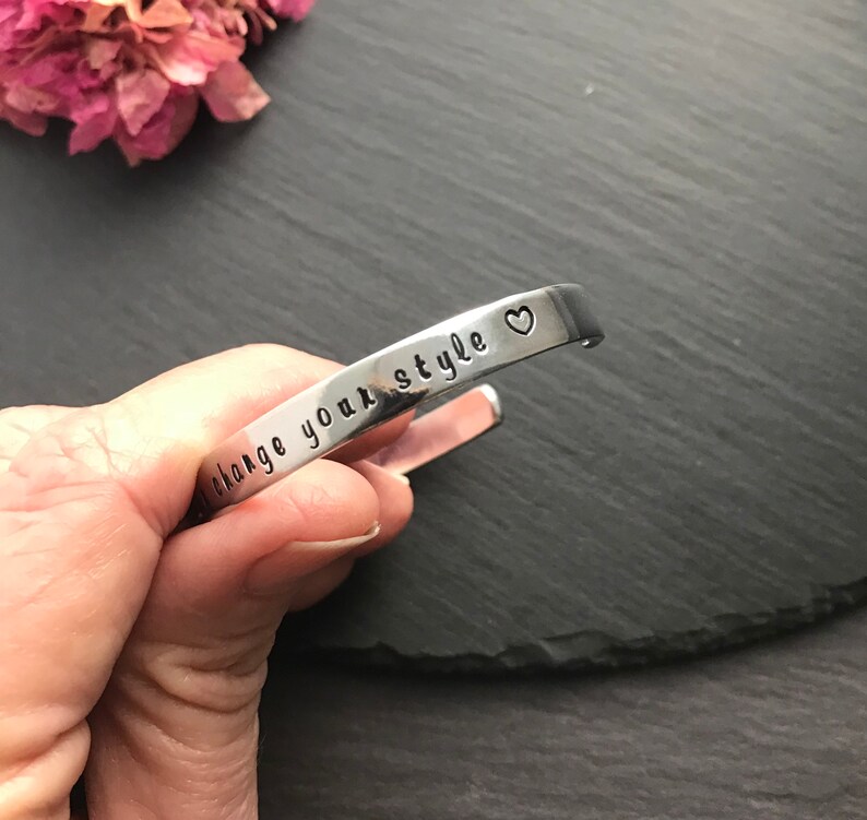 Personalised Cuff Bracelet Quote Bracelet Motivational Etsy Australia