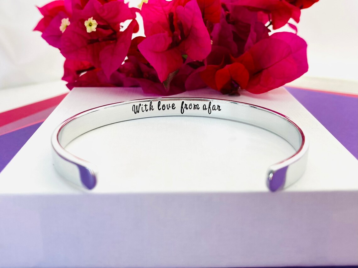 Personalised Cuff Bracelet Quote Bracelet Motivational Etsy Australia