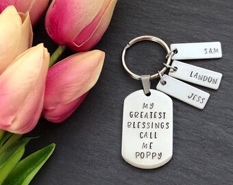 Personalised Fathers Day Gift - Personalised Keyring for Dad - Fathers Day for Grandads - Fathers Day Keyring Personalised