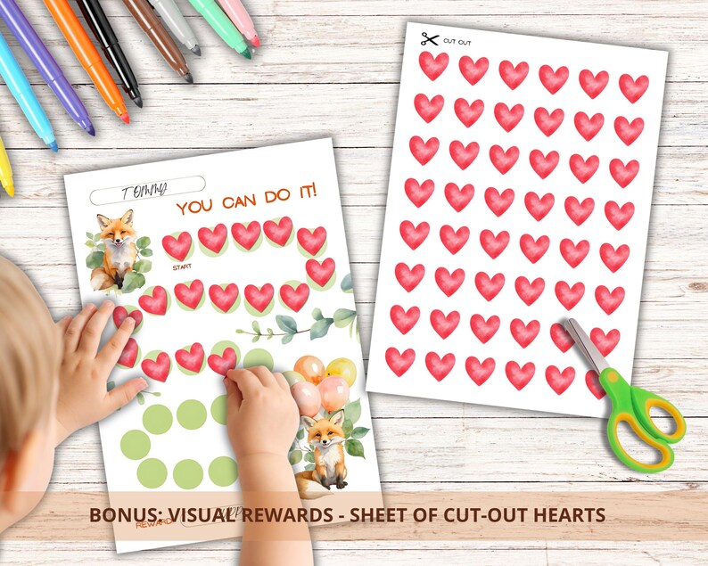 Fox Reward Chart – Printable Kids Chore Tracker With Woodland Fox Theme ...