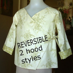 Childrens Hoodie Jacket kimono Reversible pdf Instant Download SEWING PATTERN ebook tutorial coat