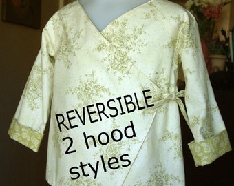 Childrens Hoodie Jacket kimono Reversible pdf Instant Download SEWING PATTERN ebook tutorial coat