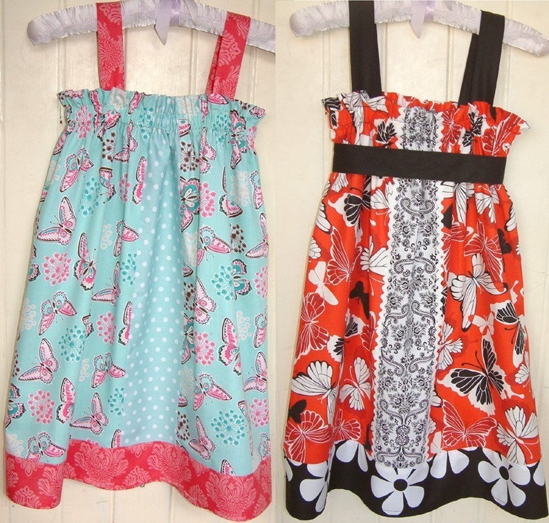 Girls dress top summer dress Instant download sewing pattern ebook pdf tutorial image 1