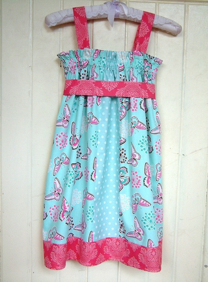 Girls dress top summer dress Instant download sewing pattern ebook pdf tutorial image 3