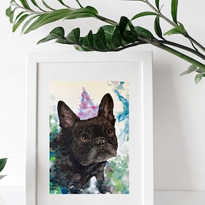 Custom Hand-Painted Pet Watercolor Portrait