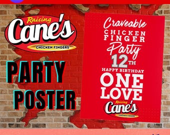 Editable Canva Poster • Fast Food Style • Raising Canes Inspired Poster Template • Instant Digital Download
