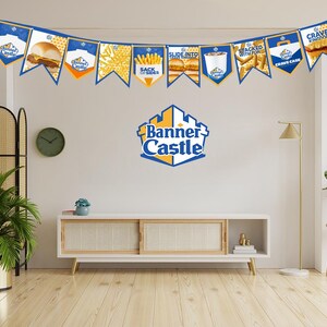 WHITE CASTLE Party Banner • Fast Food Theme Decor • Digital Party Printable