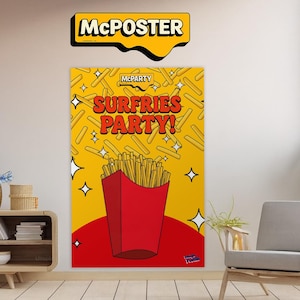 McDonald&#39;s Party Poster: Fast Food Wall Art (24x36 Digital Download)