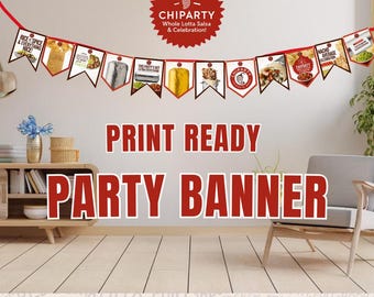 Chipotle Birthday Decorations Printable Banner | Party Decor | Fast Food Theme Instant Download
