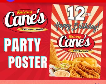 Editable Canva Poster • Fast Food Style • Raising Canes Inspired Poster Template • Instant Digital Download