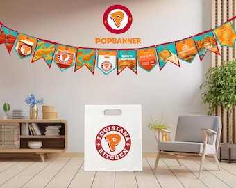 Popeyes Birthday Decorations Printable Banner | Party Decor | Fast Food Theme Instant Download