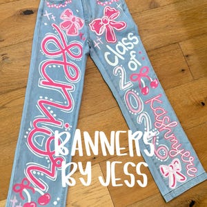 VIRAL hand painted senior jeans