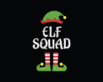 The Elf Squad Christmas Embroidery Design, Elf Squad Machine Embroidery Design, Digital Download