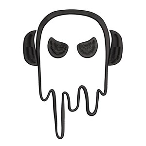 Diseño de bordado de fantasma aterrador de Halloween, diseño de bordado a máquina de fantasma de Halloween, 4 tamaños, descarga instantánea