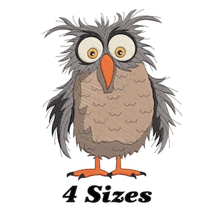 Stunning Owl Embroidery Design, Funny Owl Machine Embroidery Design, Owl Bird Embroidery Design For Men, Women, Girls