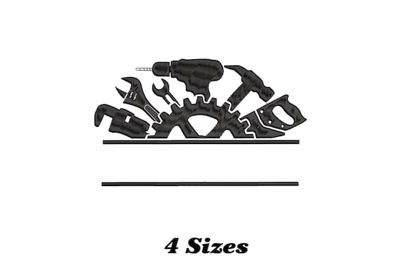 Handyman Split Name Frame Embroidery Design, Handyman Machine Embroidery Design, Handyman Monogram Embroidery Design For Men, Women, Girls