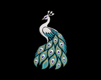Cute Peacock Embroidery Design, Peacock Machine Embroidery Design, 4 Sizes, Instant Download File