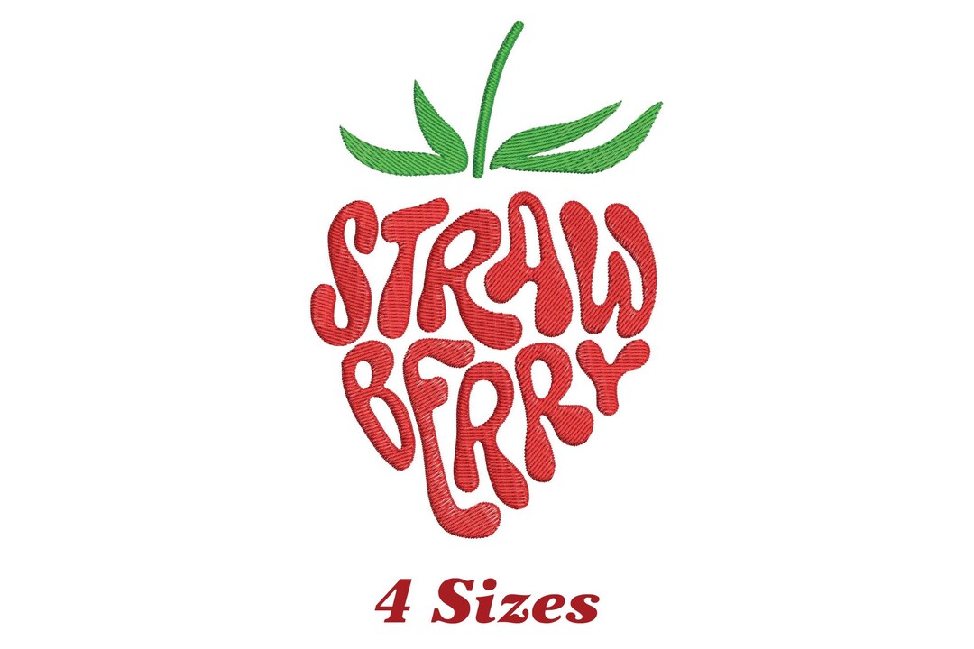 Strawberry Embroidery Design, Strawberry Machine Embroidery Design ...