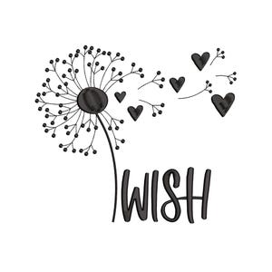 Dandelion Wish Embroidery Design, Dandelion Wish Machine Embroidery Design, Dandelion Wish Embroidery Design For Men, Women, Girls